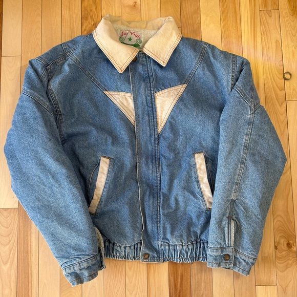 les vrais Other - 1980’s Denim Les Vrais Sherpa lined boxy fit